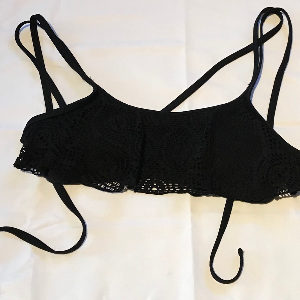 Black Lace Bikini Top